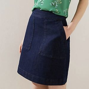 NWT LOFT Denim Pocket Shift Skirt